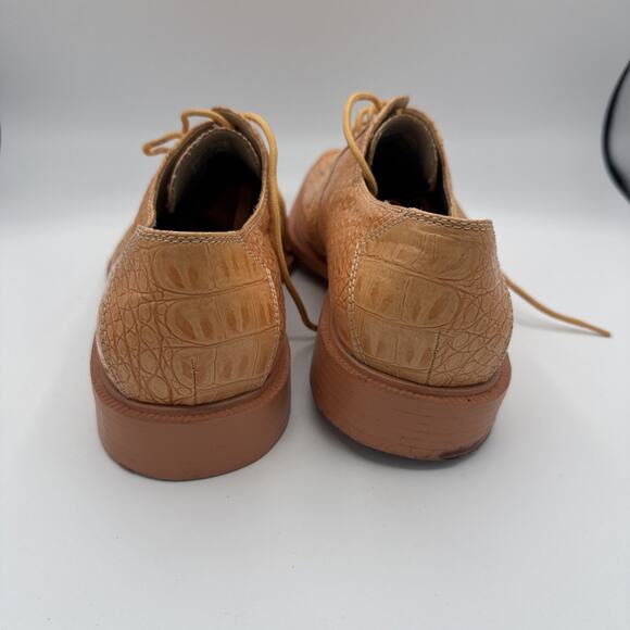 Hugo Vitelli Mens Orange Ostrich Dress Shoes Size 10 In Box main image 7